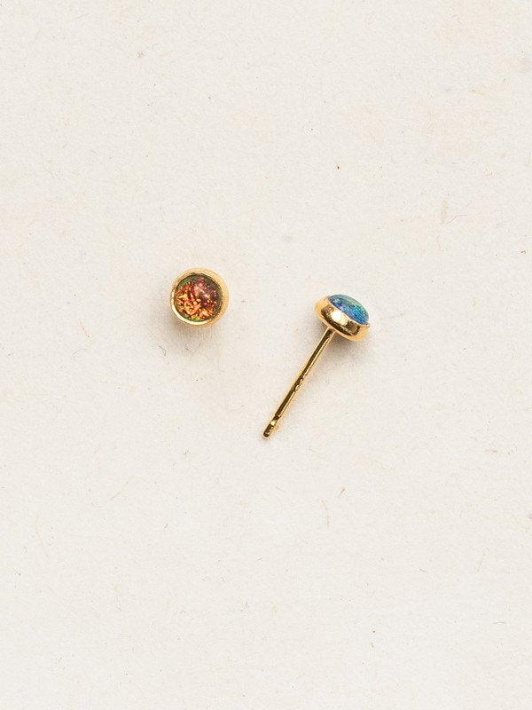Holly Yashi Tangerine/Gold Petite Bonita Post Earrings