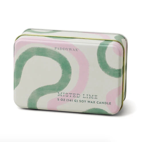 Everyday Tin 5oz Pink And Green - Misted Lime