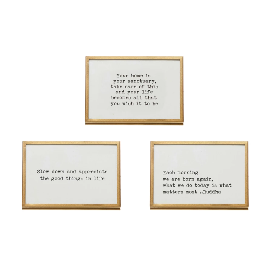 Frame with Easel and Saying