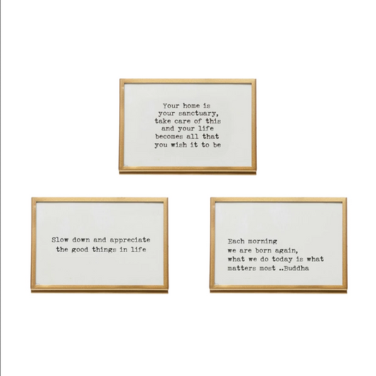 Frame with Easel and Saying