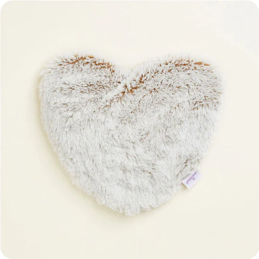Marshmallow Brown Warmies Heart Heat Pad