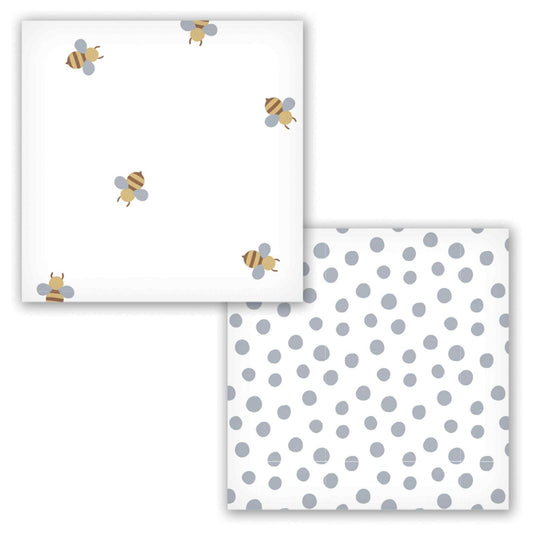 Lulujo Cotton Swaddles – Bees & Dots