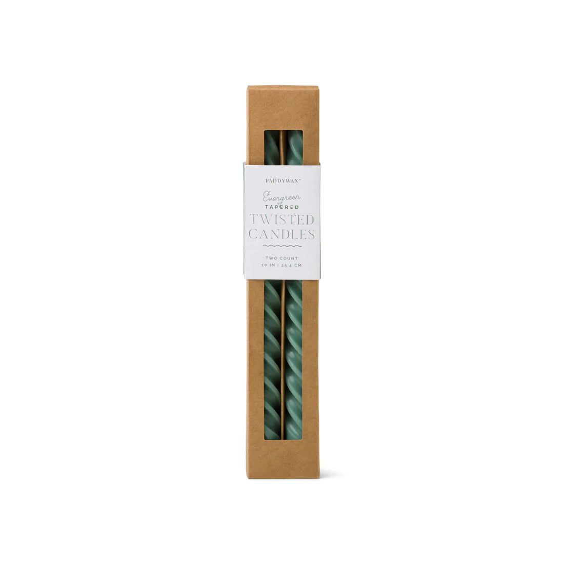 Green Cypress Fir Holiday Twisted Tapers