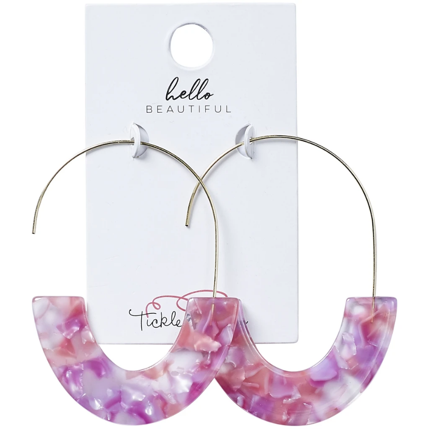 Hadley Wren Pink Lily Earrings