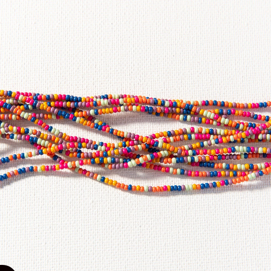 Ink + Alloy Confetti Seed Bead Mask Necklace