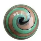 1.5" Round Glass Orbs With Swirls