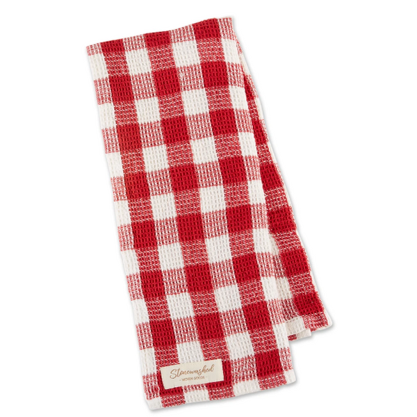 Tag Waffle Weave Dish Towel Blush