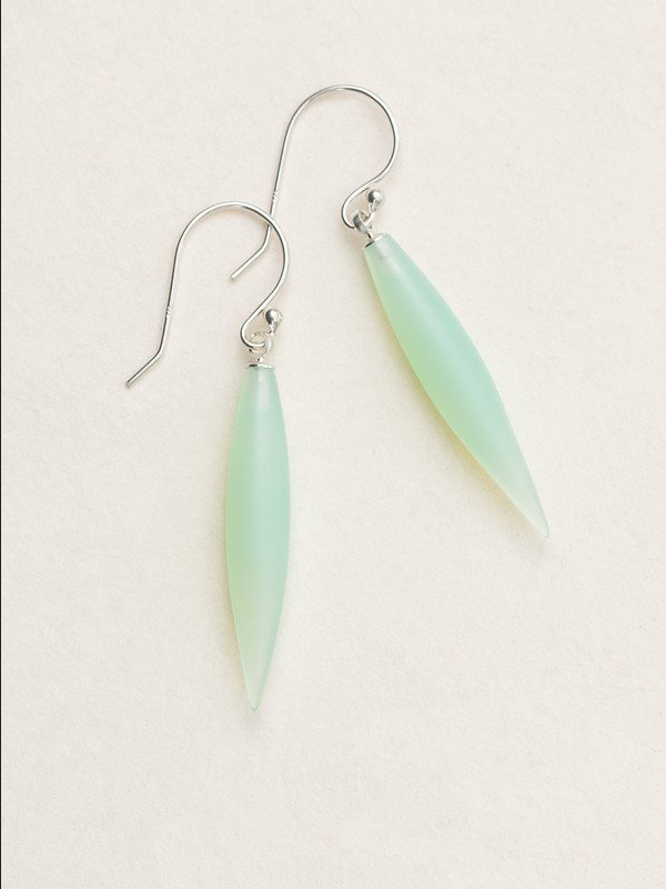 Holly Yashi Frosted Sea Green Vesta Earrings