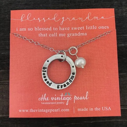 Blessed Grandma Necklace The Vintage Pearl