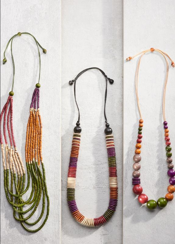Bold Wood Bead Necklaces