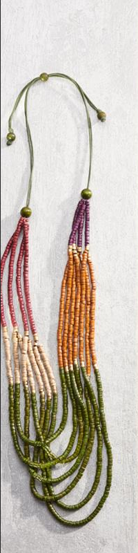 Bold Wood Bead Necklace