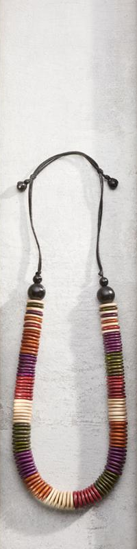 Bold Wood Bead Necklace