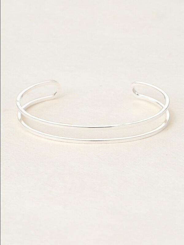 Holly Yashi Odette Narrow Split Cuff Bracelet- Available in Gold and Silver