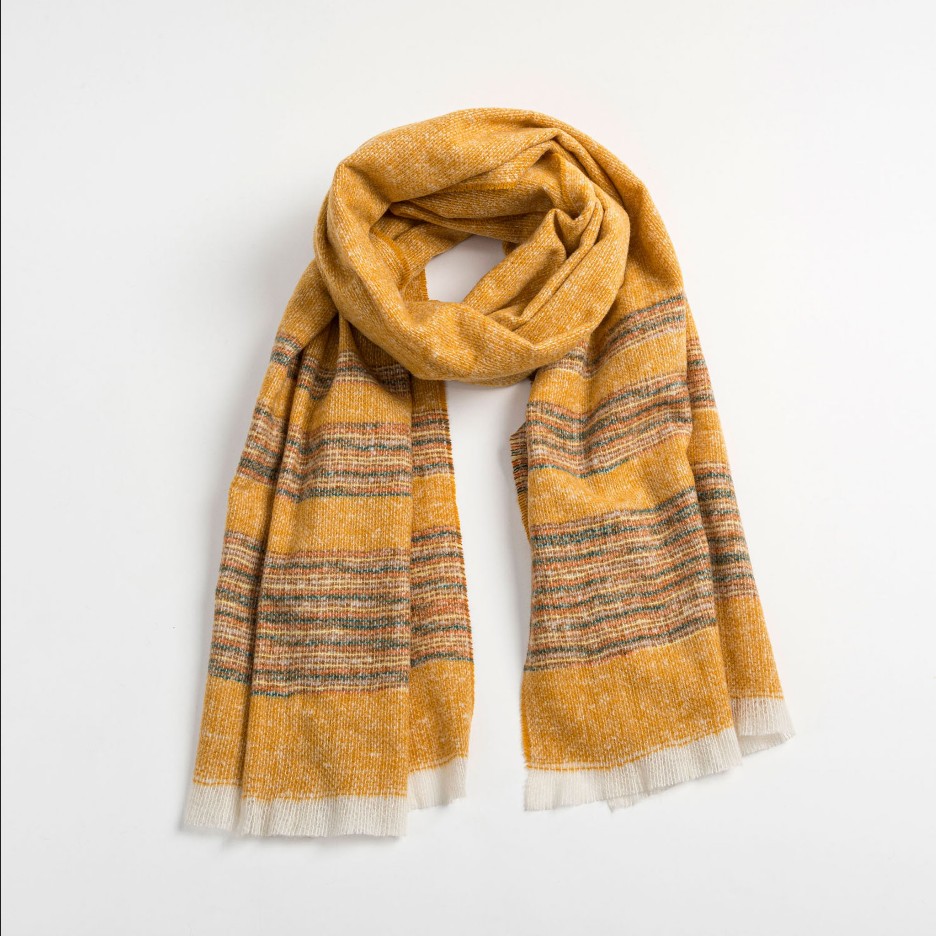 Striped Over Long Scarf