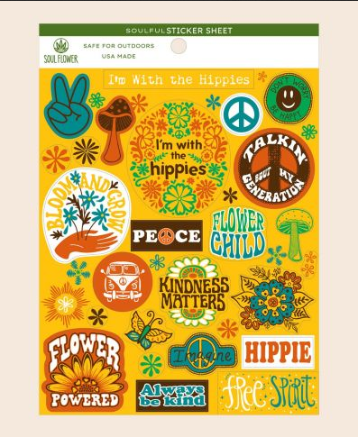 I’m With the Hippies Sticker Sheet