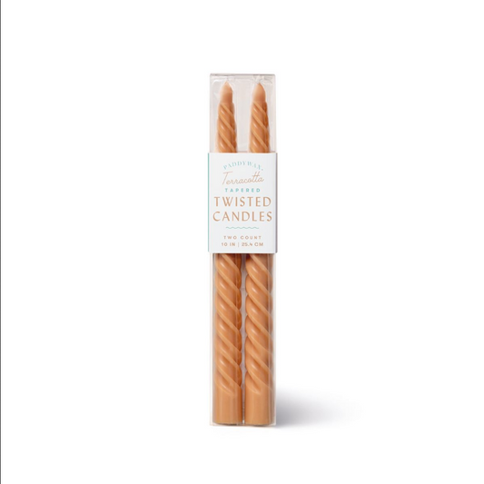Twisted Taper 10” Terracotta Candle