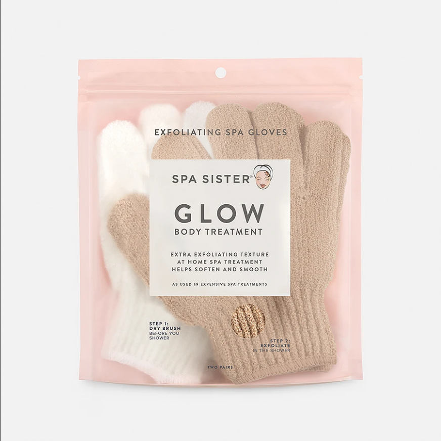 Glow Body Treatment Twin Exfoliating Gloves