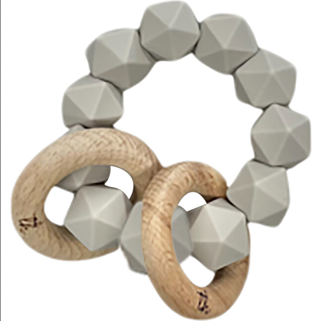 Abby Teething Rattle Taupe