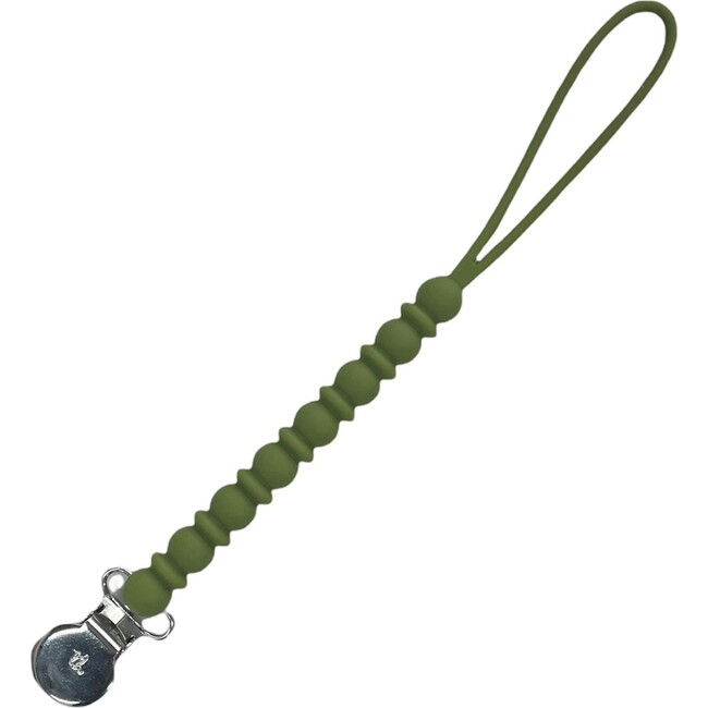 Petite Mason Pacifier & Toy Clip Army Green