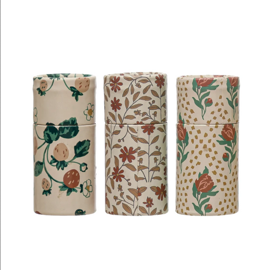 Safety Matches in Tube Matchbox with Floral Print