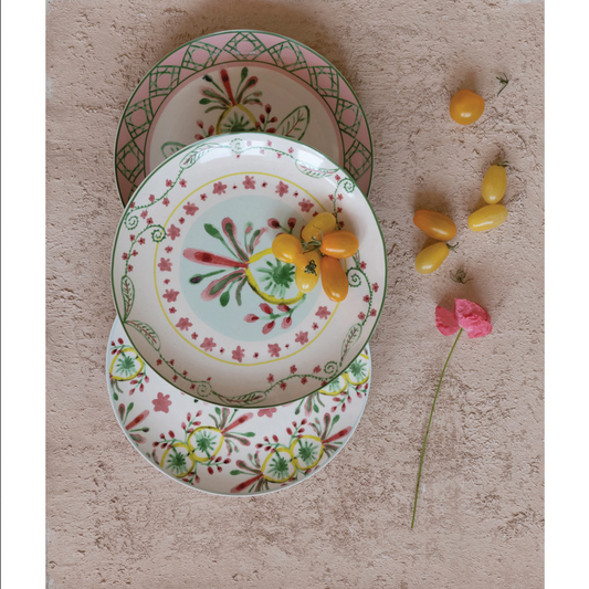Stoneware Plate with Print