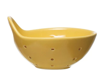 Stoneware Berry Bowl with Handle