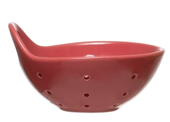 Stoneware Berry Bowl with Handle