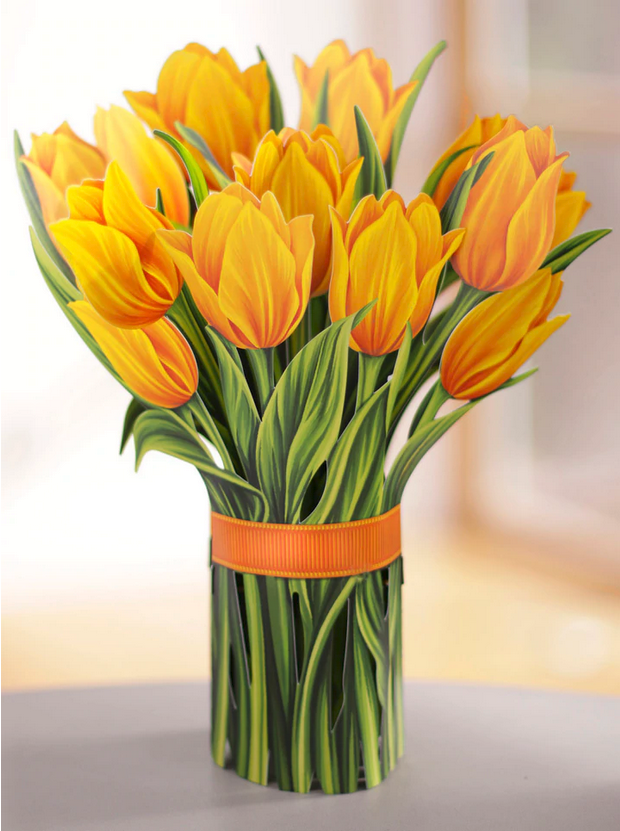 Fresh Cut Paper Bouquets Yellow Tulips