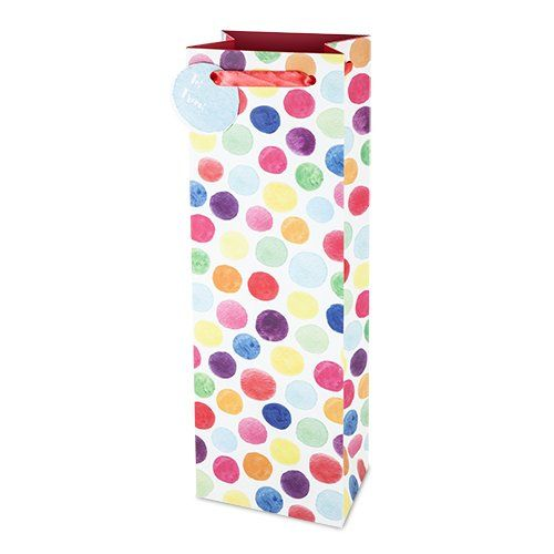 Watercolor Dot Single-bottle Wine Bag