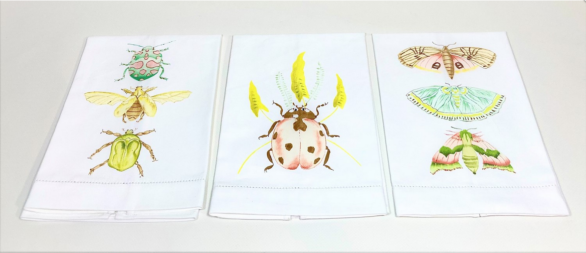 Hand Painted Cotton Tea Towels