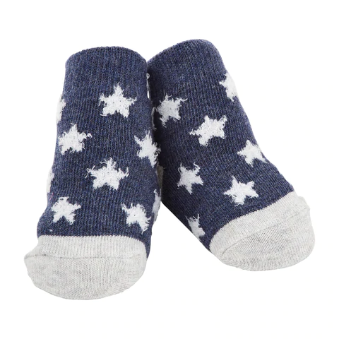 Navy Star Infant Socks