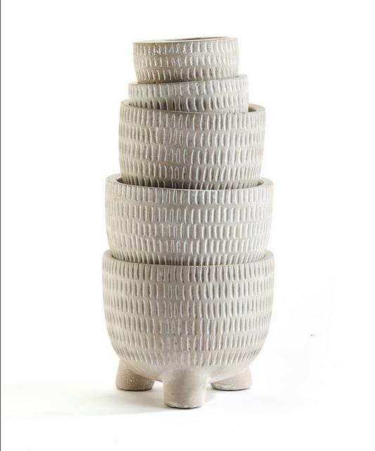 Stackable Textured Planters