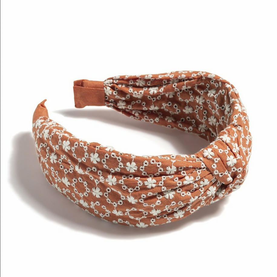 Knotted Embroidered Headband