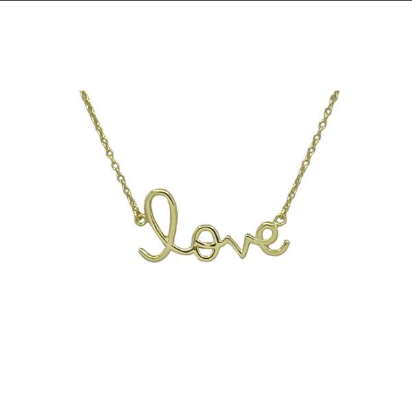 Athena Designs Cursive Love Necklace