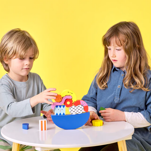 Teeter Totter Shapes Wood Balance Game