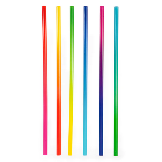 Re-Usable Ombre Plastic Straw