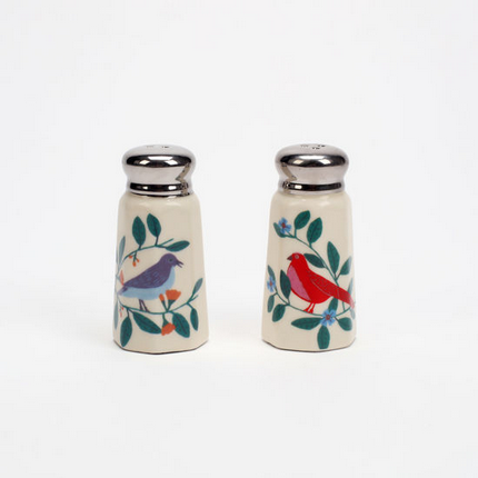 Bird and Foliage Salt & Pepper Shakers