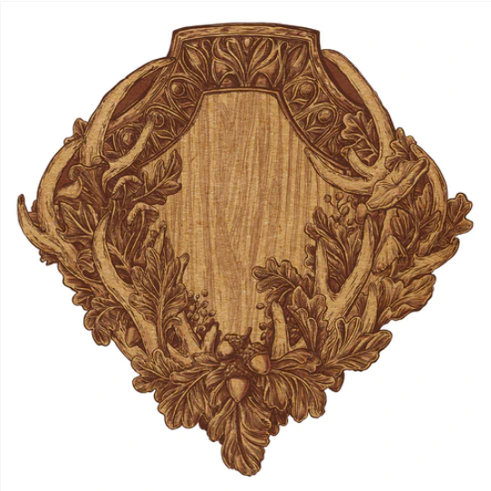 Die-Cut Oak & Antler Crest Placemat