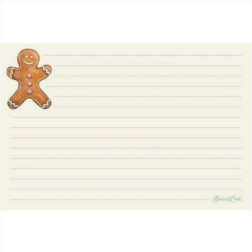 Gingerbread Man Recipe Card