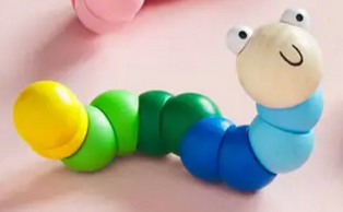 Wooden Wiggly Worm