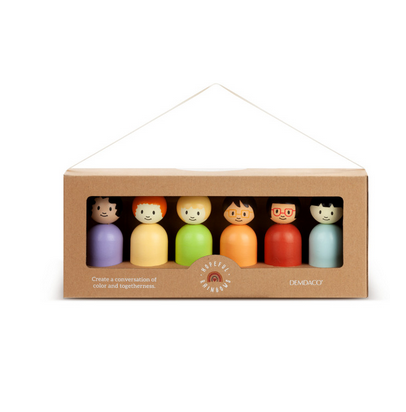 Hopeful Rainbows Wooden Dolls