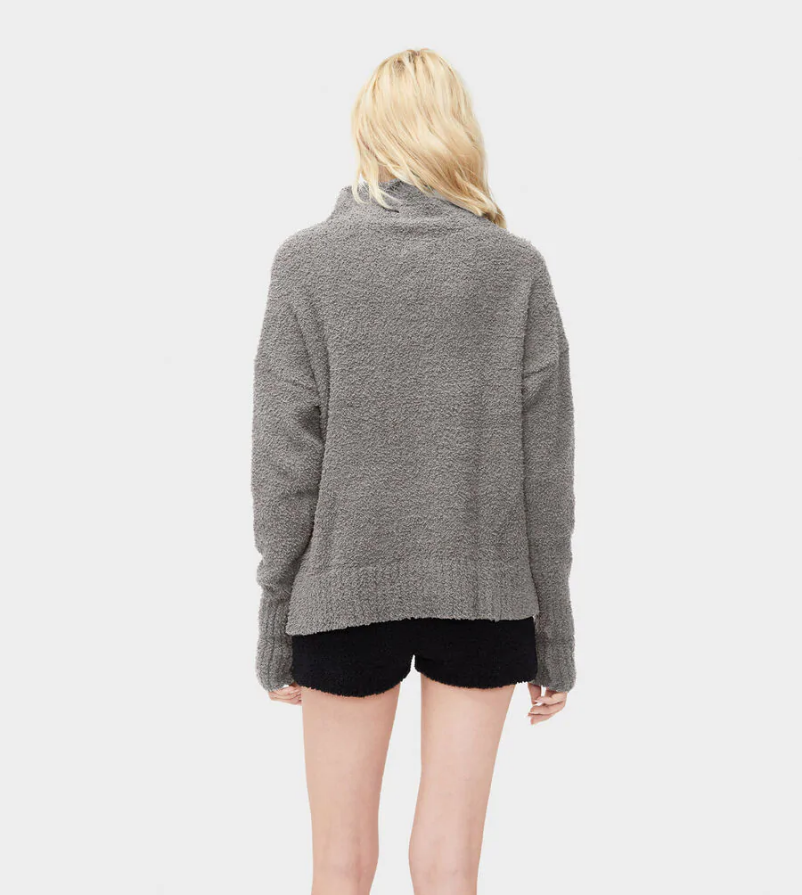 UGG Sage Sweater. A cozy turtleneck with an understated aesthetic, our Sage sweater is a staple piece for any winter wardrobe. Pair it with elevated skirts and trousers for a night on the town, or wear around the house with your favorite sweatpants.