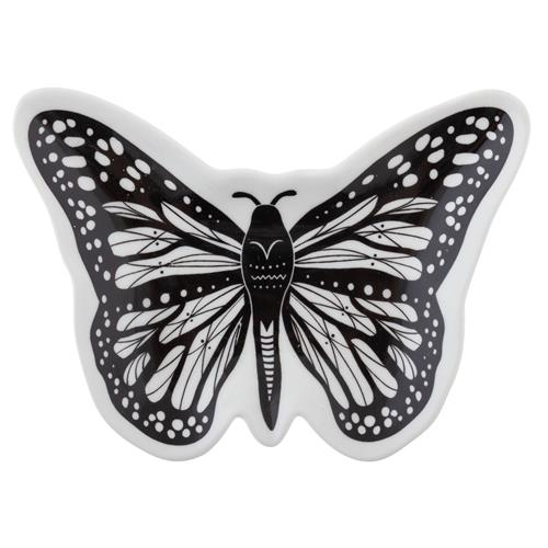 Black and White Butterfly Trinket Dish