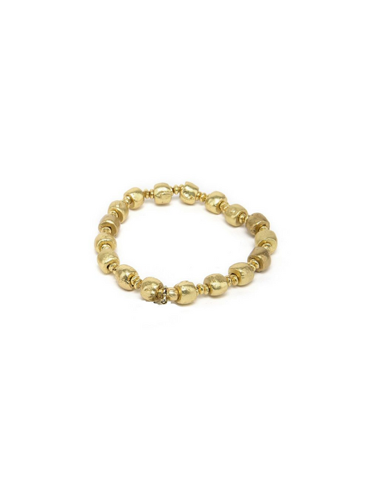 Trades Gold Bead Stretch Bracelet DB13500