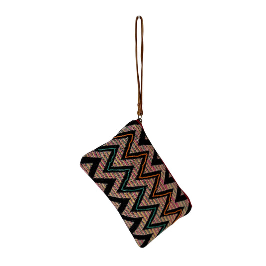 Rainbow Zig Zag Wristlet