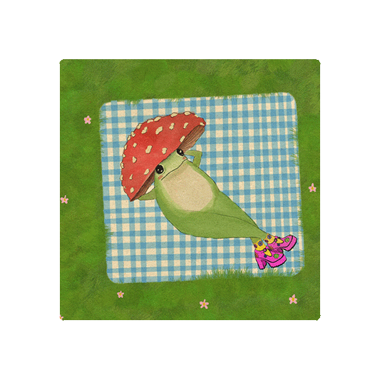 Picnic Frog Sticker
