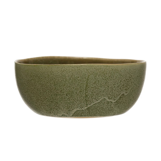 Stoneware Bowl, Reactive Glaze