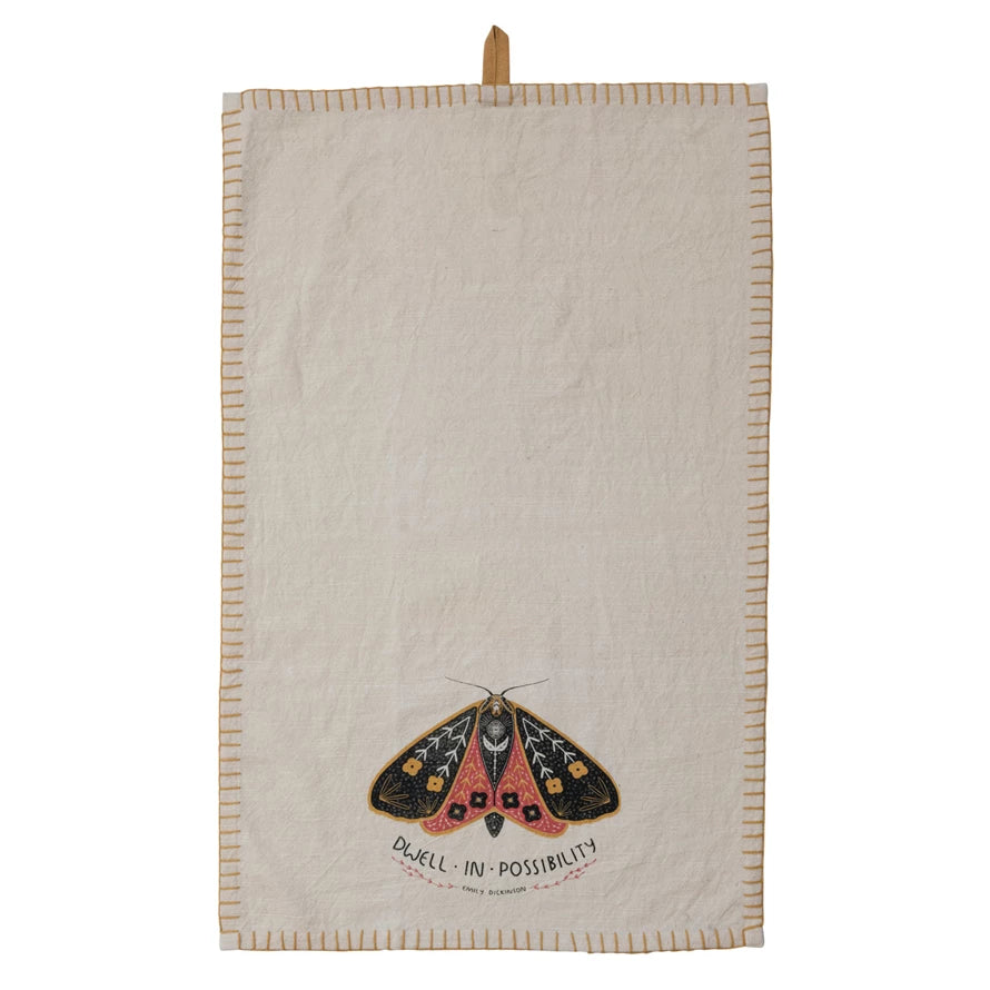 Cotton Slub Printed Tea Towel