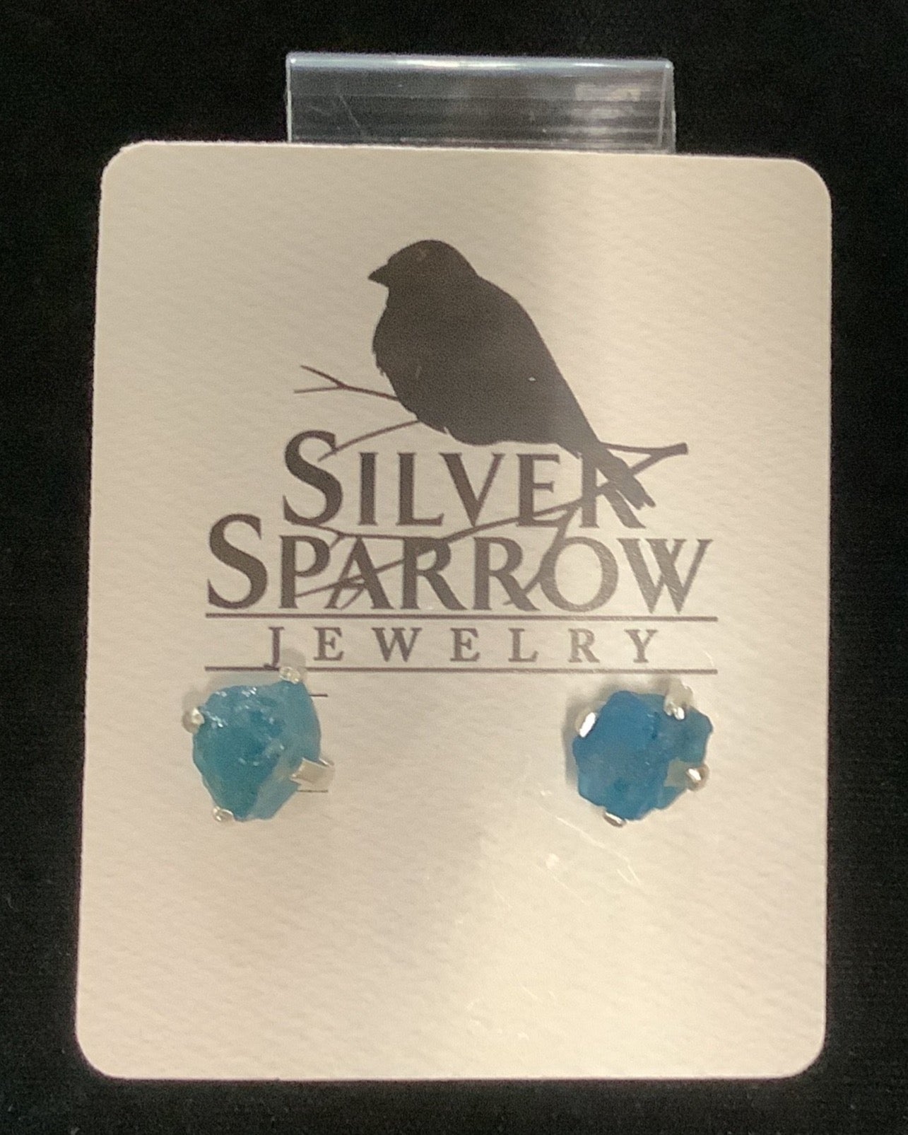 Silver Sparrow Sterling Silver/Stone Freeform Studs - Multiple Color Options