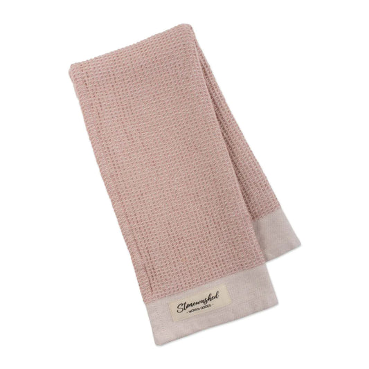 Pink Quartz Washed Waffle Dishtowel